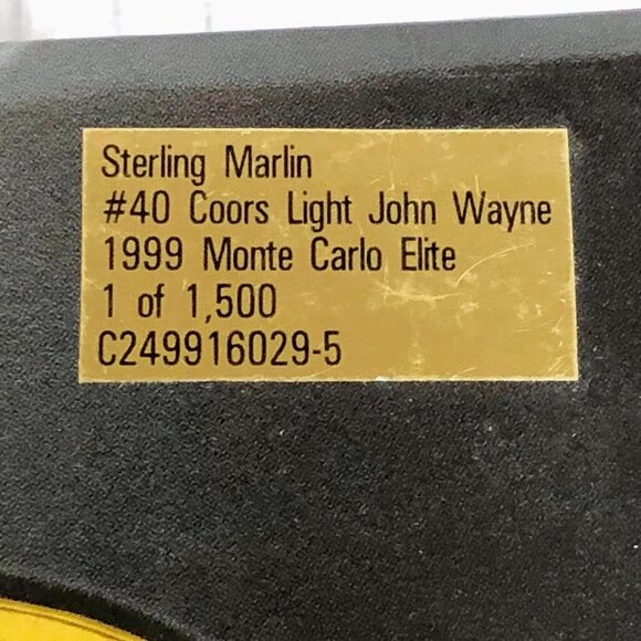 Sterling Martin #40 Coors Light John Wayne 1999 Monte Carlo Elite 1:24 Die Cast - Picture 8 of 8